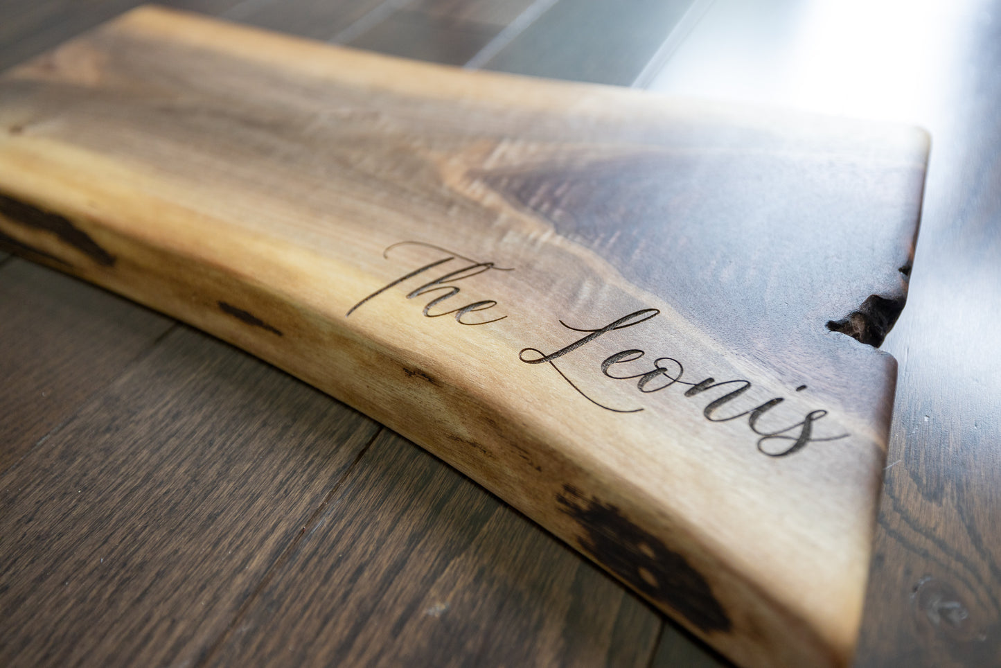 Custom Engraved Live Edge Cutting & Display Boards