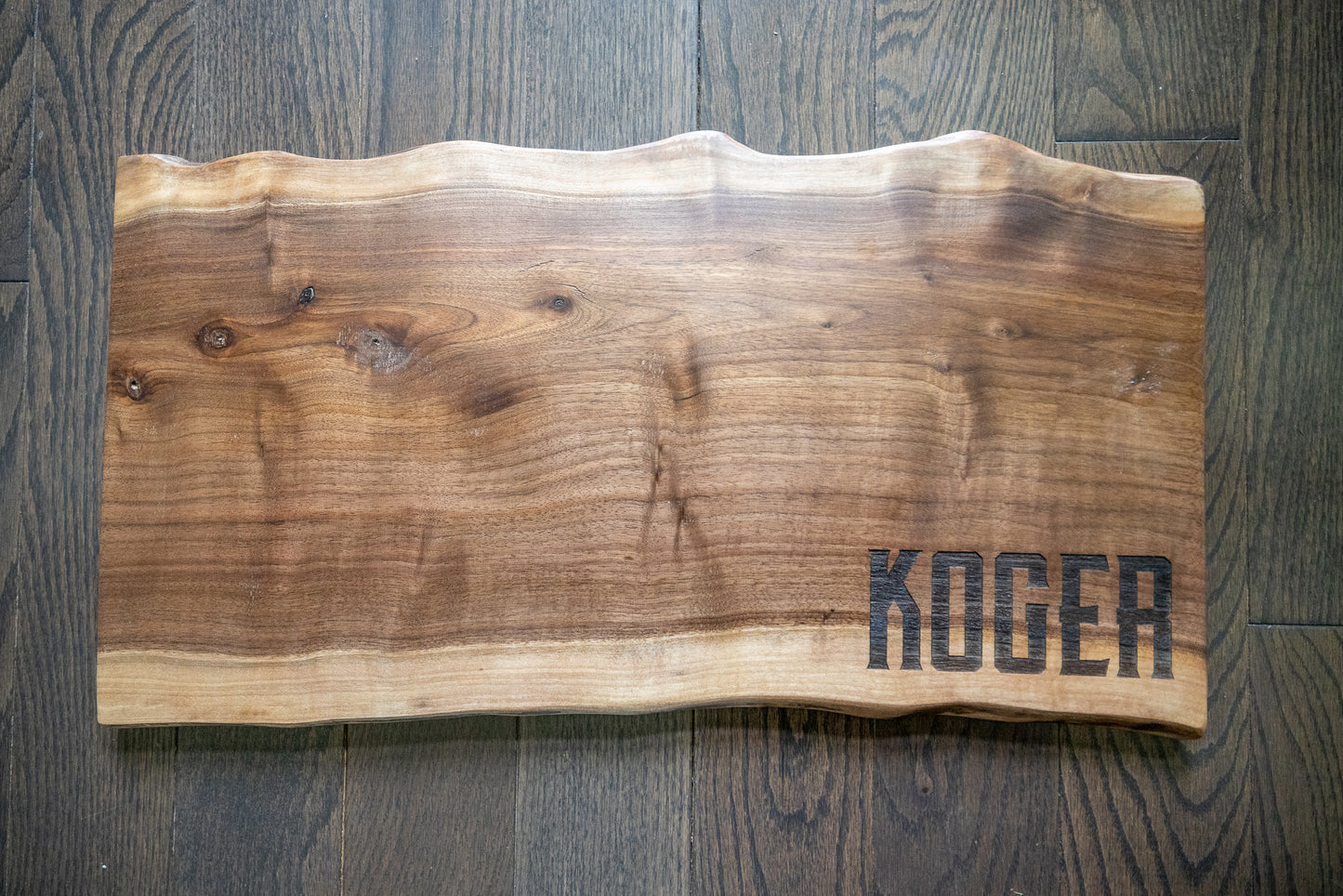 Custom Engraved Live Edge Cutting & Display Boards