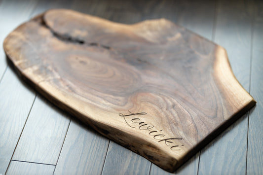 Custom Engraved Live Edge Cutting & Display Boards