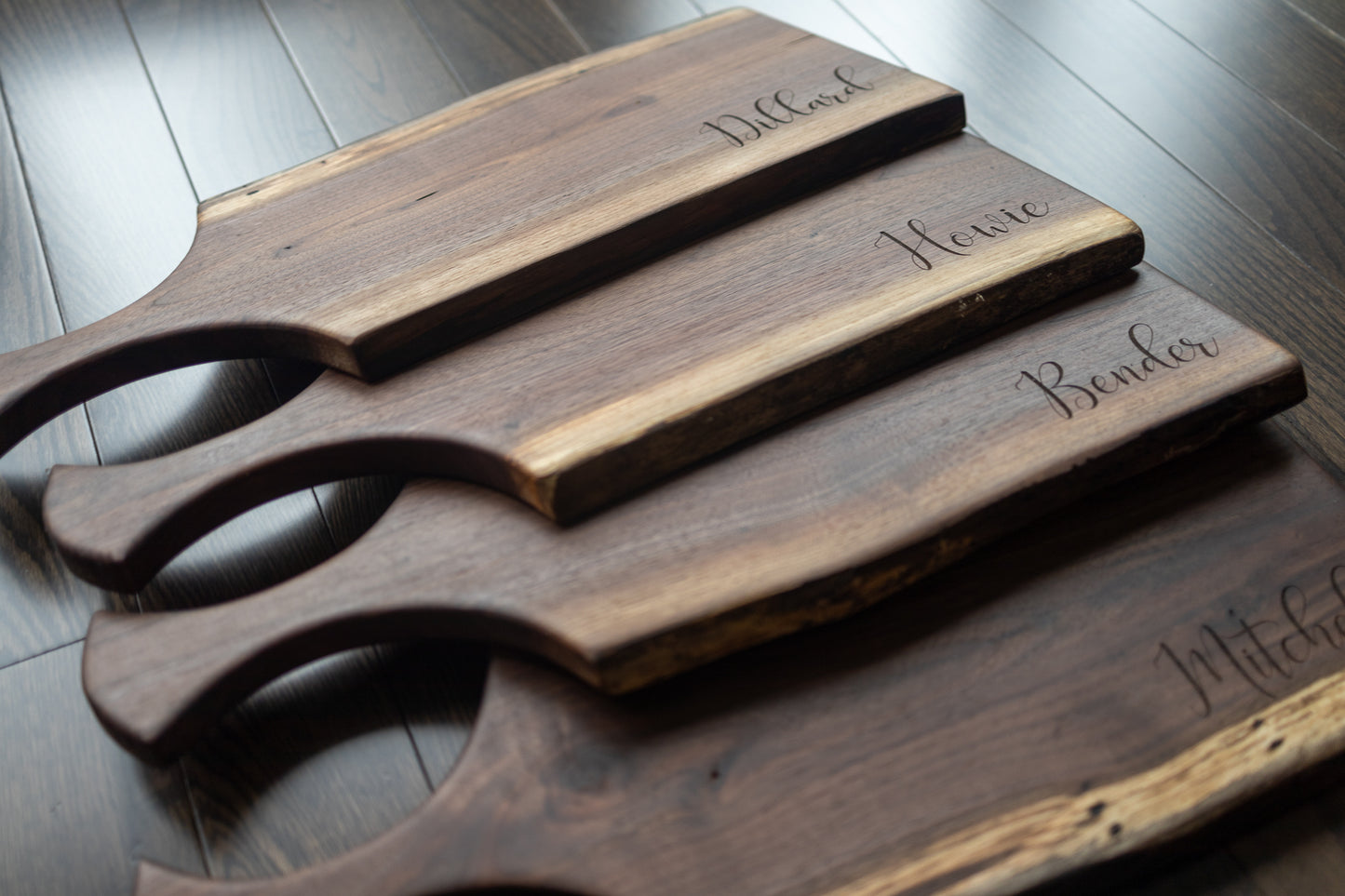 Custom Engraved Live Edge Charcuterie Board & Serving Board